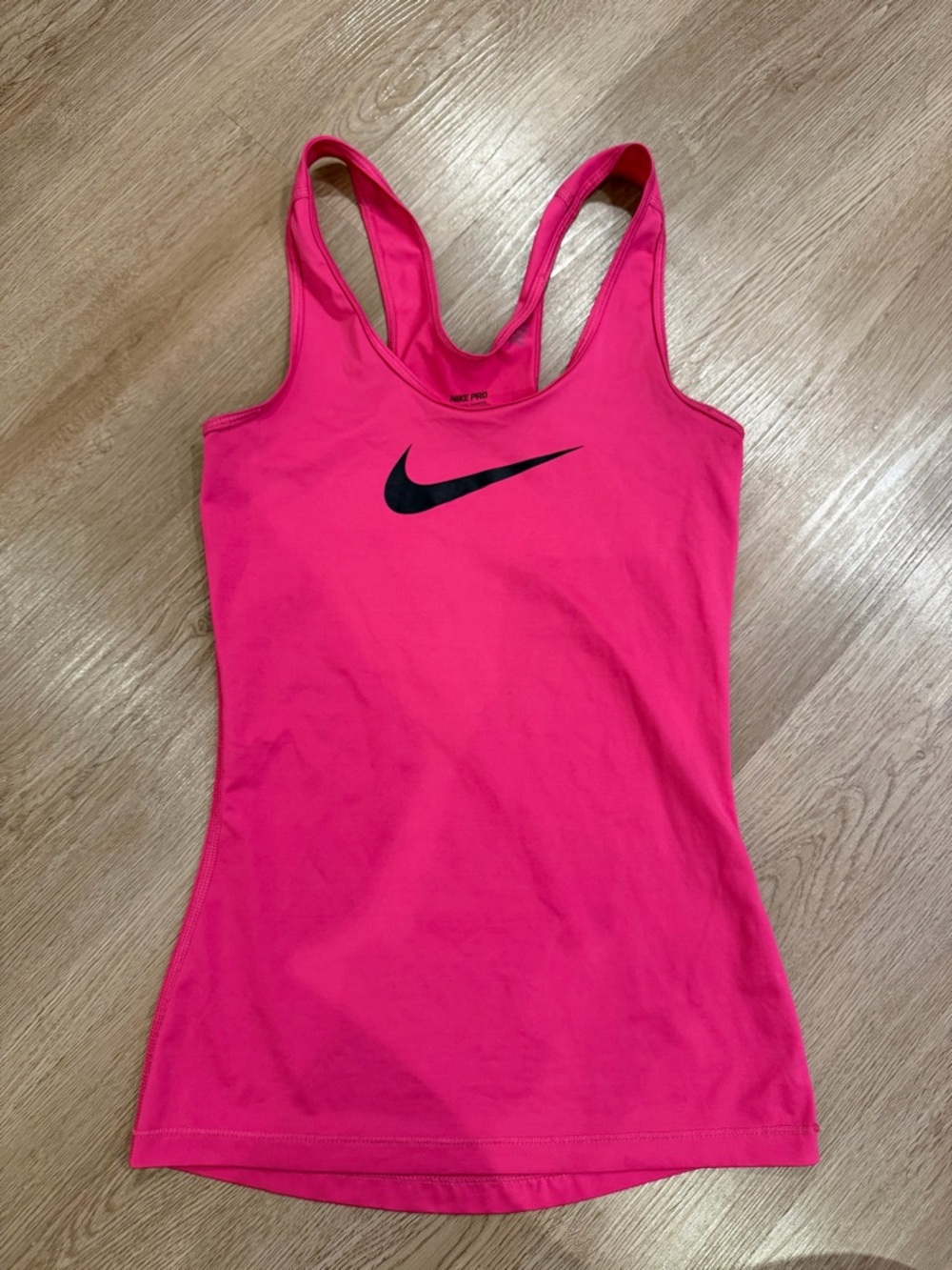 Nike Hot Pink Racerback Tank with Black Swoosh